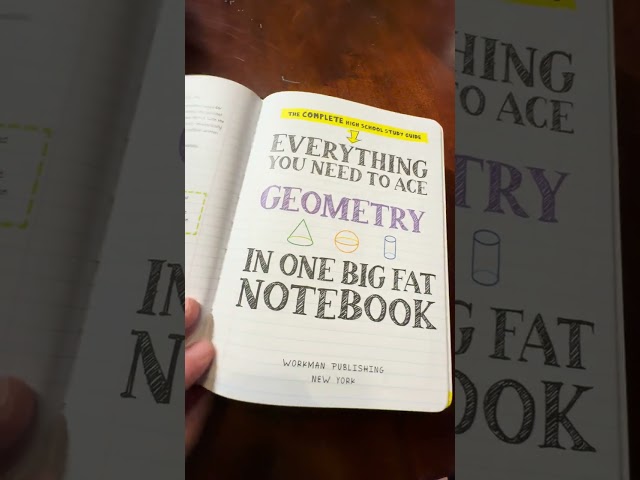Everything You Need To Ace Geometry In One Big Fat Notebook #math #books #geometry