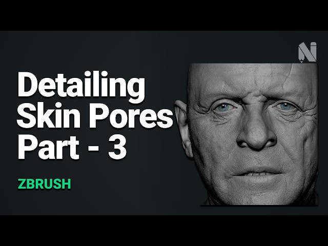 Detailing Realistic Skin Pores in ZBrush Part - 3
