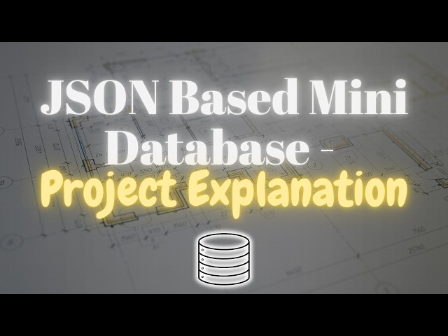 Finally Completed the JSON based mini DB project | Python project | @ExcitedNuclei