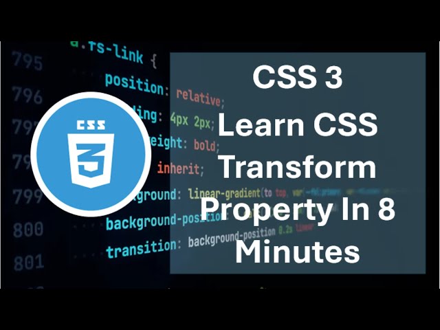 learn css transform property in 8 minutes