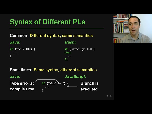 Lecture "Syntax (Part 1, Tokens)" of "Programming Paradigms"