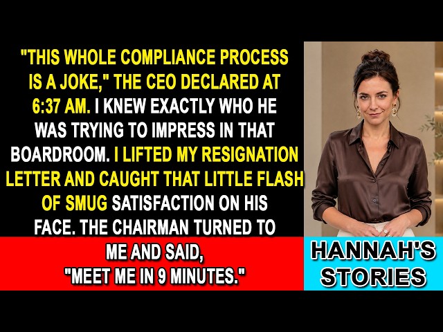 He Mocked Compliance at 6:37 AM—Minutes Later, the Chairman Wanted Me