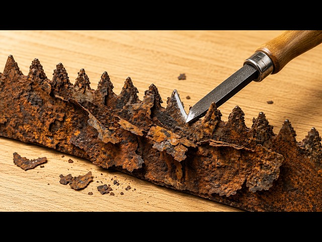 Restoring an Old Hand Saw | From Dull to Razor Sharp