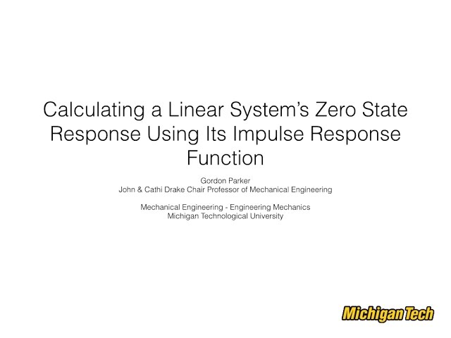 Impulse Response of a Linear System