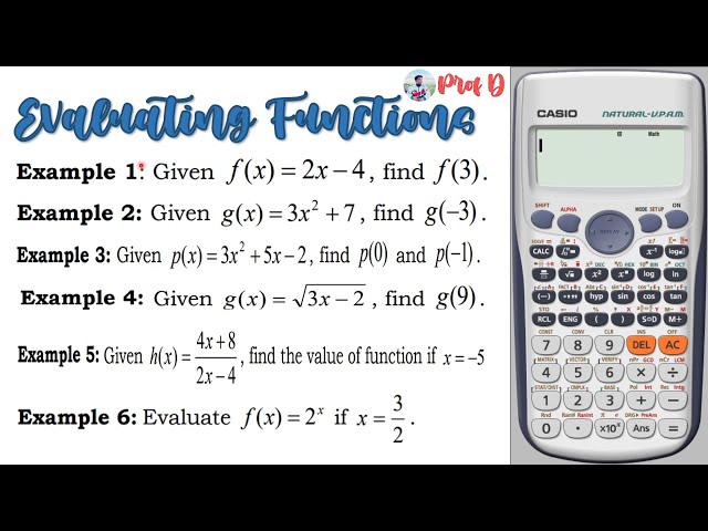Evaluating Functions | Calculator Techniques | General Mathematics | Grade 11