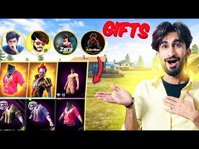 I Asked International YouTubers To Gift Me Rare Items 😍 -Garena Free Fire