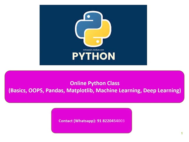 Online Python Class - Contact 8220454003 MeenachiSundaram