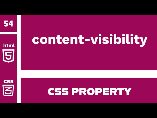 CSS Property : content-visibility explained !