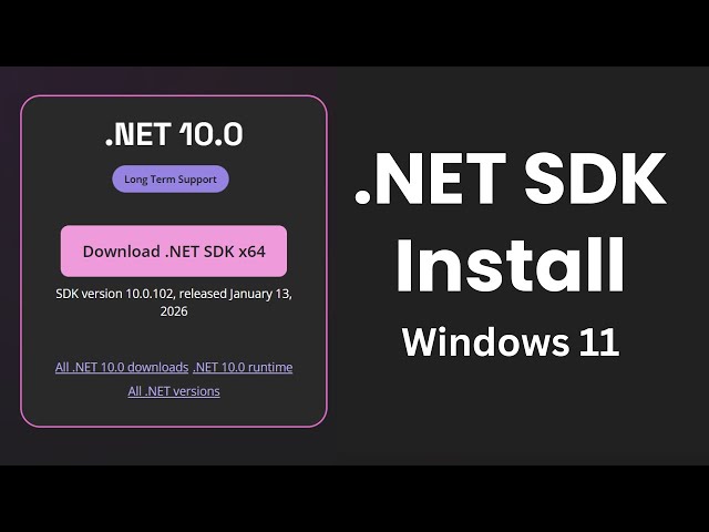 Install Latest .NET SDK on Windows 11 Computer