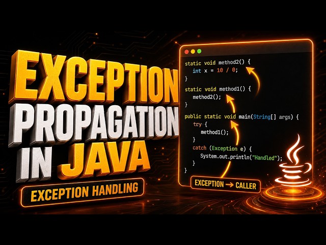 Exception Propagation in Java 🔥 | How Exception Travels from Method to Method
