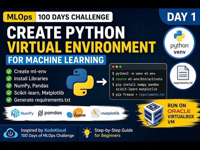 Day 1: Create a Python Virtual Environment for Machine Learning | MLOps 100 Days Challenge #mlops