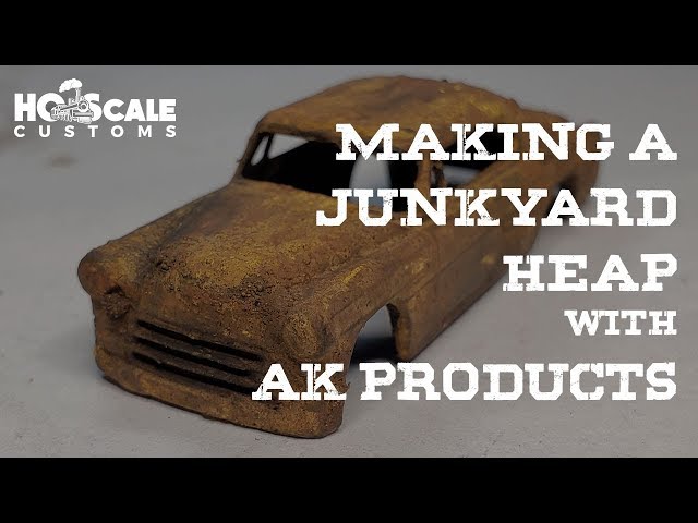Rusting a HO Scale Car into a Junkyard Heap with AK Interactive Rust Deposits & Corrosion Texture