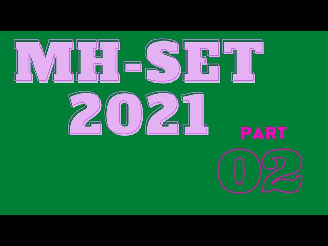 MH-SET 2021 physical science (set A) solutions part 02