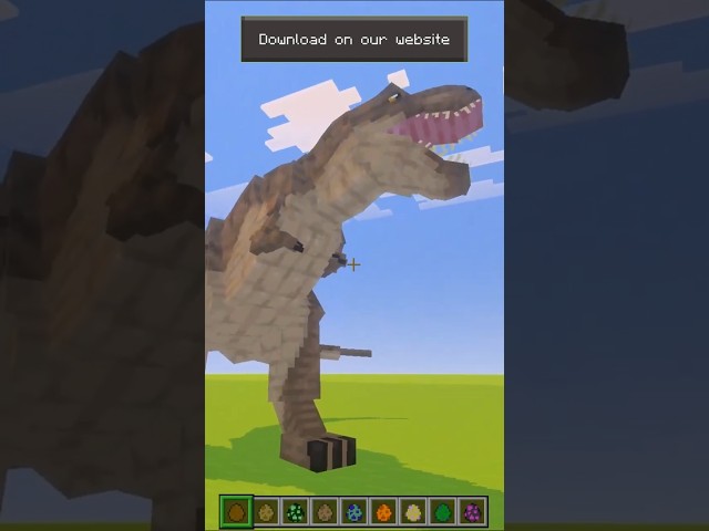T REX IN MINECRAFT - DINOSAUR ADDON #minecraft #addon #dinosaur