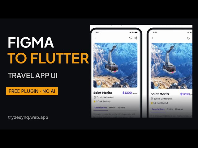 Figma to Flutter: Travel App UI to Real Flutter Code — Free Plugin