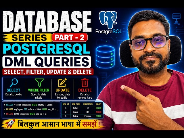 Database Tutorial Episode 2 | SQL SELECT, WHERE, UPDATE & DELETE Explained | PostgreSQL