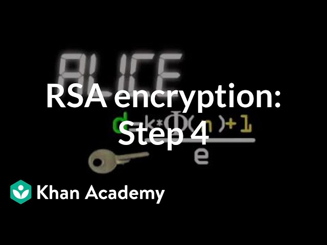 RSA encryption: Step 4 | Journey into cryptography | Computer Science | Khan Academy