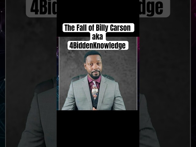 The Fall of Billy Carson. #billycarson #4biddenknowledge #ancienthistory #fraud #conspiracypalette