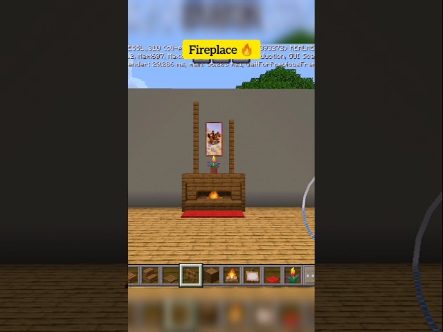 Minecraft simple fireplace 🔥 | #minecraft #gaming #shorts