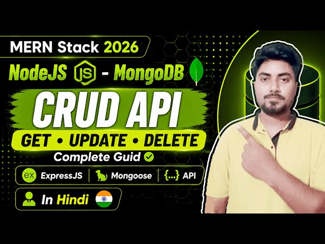 CRUD API in Node.js + MongoDB | GET, UPDATE & DELETE User | MERN Stack 2026 | #35