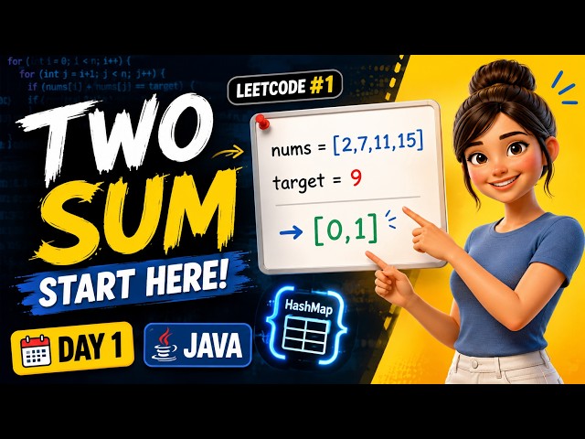 Two Sum | LeetCode 1 | Java | Telugu | DSA Kickstart Day 1 #dsa #telugu
