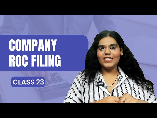 Accounting Class 23 | Company & ROC Forms | Company ROC Filing | 2026 | Sharpup