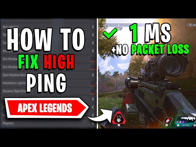 How to FIX High Ping, Packet Loss & Rubberbanding in Apex Legends on ANY PC📈