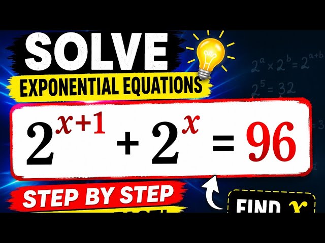 How to solve exponential equation | step by step tutorial.