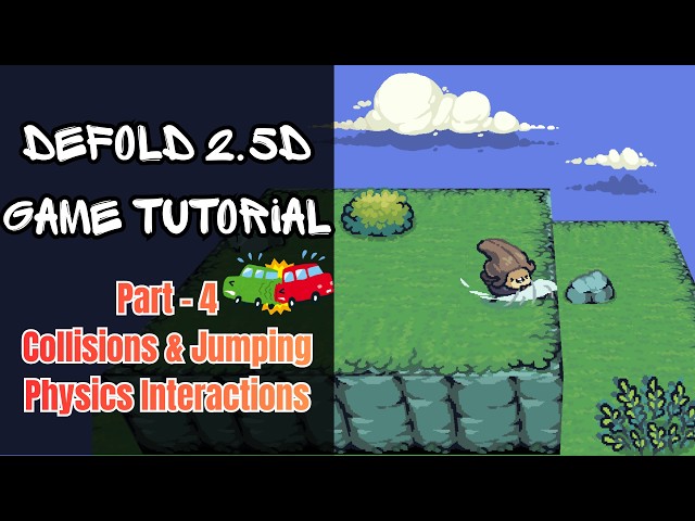 Making A Complete 2.5D Game With Defold - Part 4 -  Collisions & Jumping - Physics Interactions