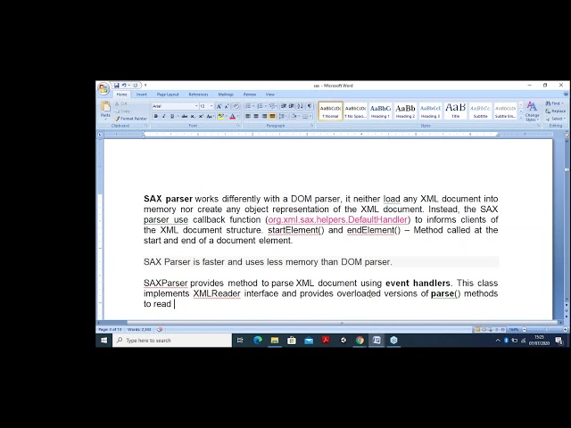 Parsing XML using StAX parser