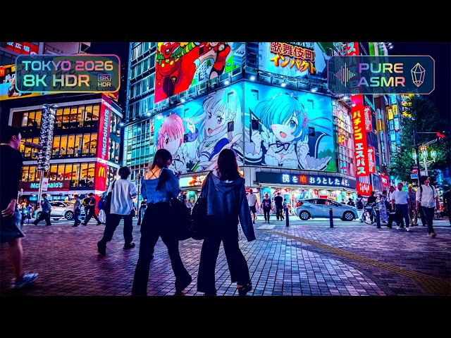 [8K HDR] Tokyo 2026 🇯🇵 | Shinjuku 新宿 Cyberpunk Vibrant Neon Streets Night Walk (ASMR POV Remastered)