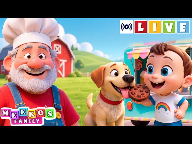 LIVE | Old Macdonald Had Yummy Treats | Animal Songs By Meeko's Family