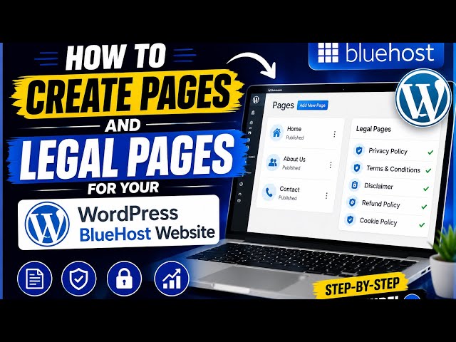 How To Create Pages and Legal Pages For Your Wordpress BlueHost Website