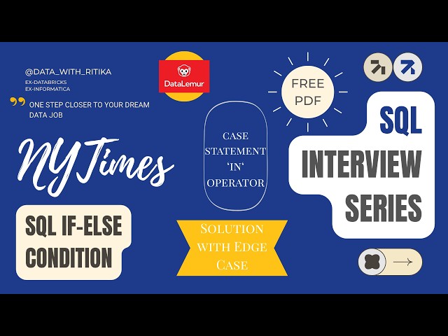 NYTimes SQL Interview Question: Learn Case when statements
