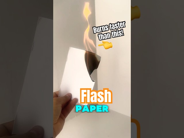 Why Flash Paper Burns So Fast (The Science of Nitrocellulose!) #science #space #stem #chemistry #fyp