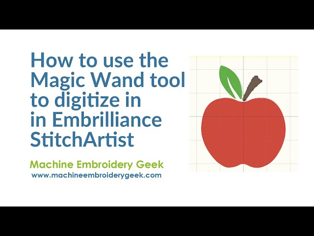 How to use the Magic Wand tool to digitize from photos in Embrilliance StitchArtist
