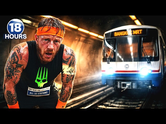 I Walked Bangkok's Entire MRT Blue Line in 18 Hours (Street Food Only)