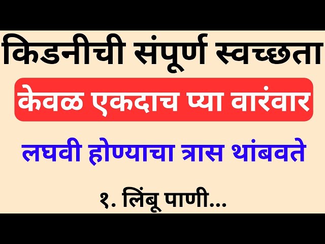 Kidney Detox Secrets! 🚰 किडनी Clean ठेवण्यासाठी Best Natural Tips | Frequent Urination Solution? 