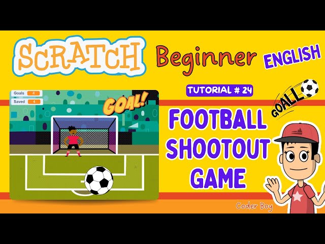 Scratch Tutorial #24 | Football / Soccer Penalty Shootout Game | Coding for Beginners (English)