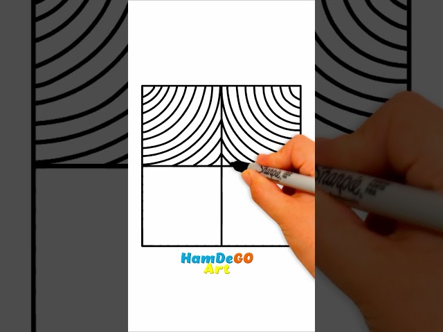How to draw a pattern easy step by step #shorts  #drawing #art