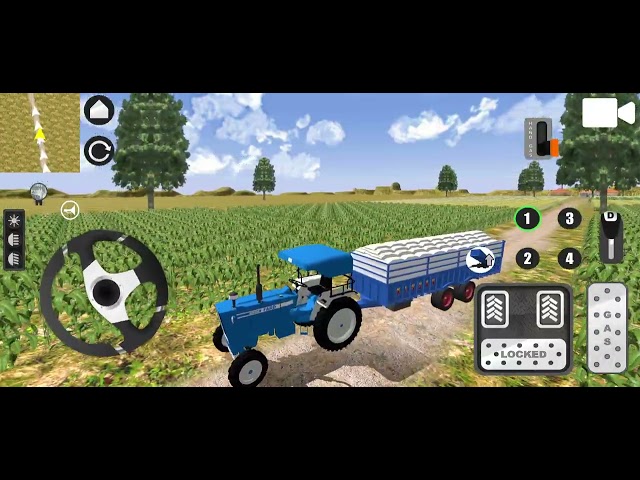 Ford tractor and farm tractor loading unloading work in this site 