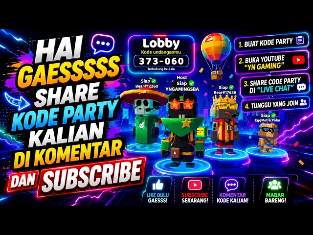 🔴 LIVE SUPER BEAR ADVENTURE | CARI TEMAN PARTY SEKARANG! 🌍 SHARE KODE PARTY DI CHAT 🎮🐻
