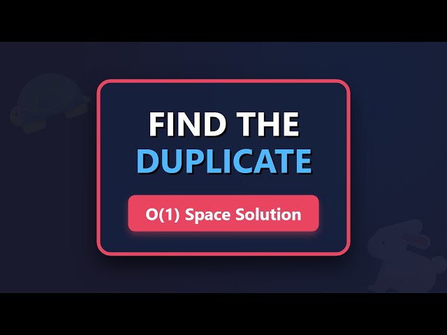 Find Duplicate Number in Array: Constant Space Solution (Floyd's Cycle Detection)
