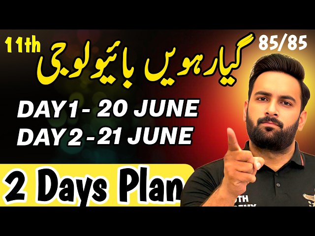 Class 11 | Biology Last 2 Days Plan 🔥 | 11th Biology Guess Paper 2026 | Youth Academy