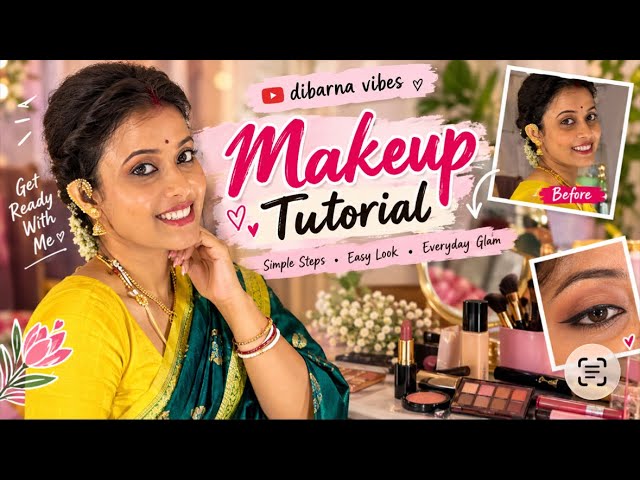 Bondhur biyete moner moto ekta traditional look e ready holam….   #makeup #traditionallook #dibarna