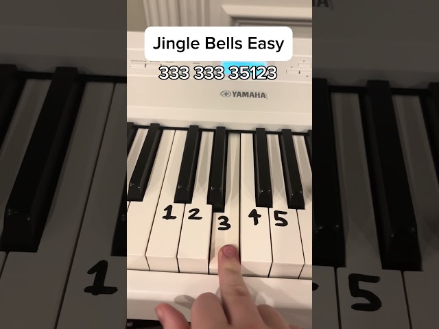 Jingle Bells Easy Tutorial #piano #pianotutorial #easy #christmas