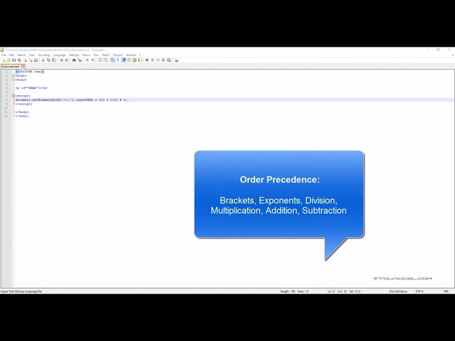 12. JavaScript Operator Precedence