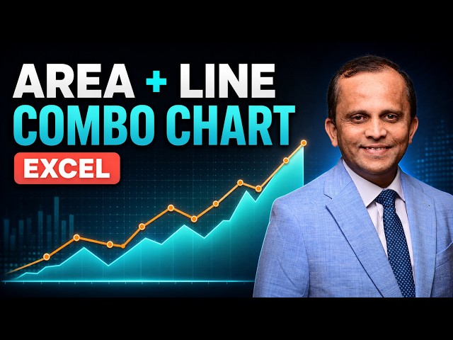 99.   how to create area line combo chart in excel