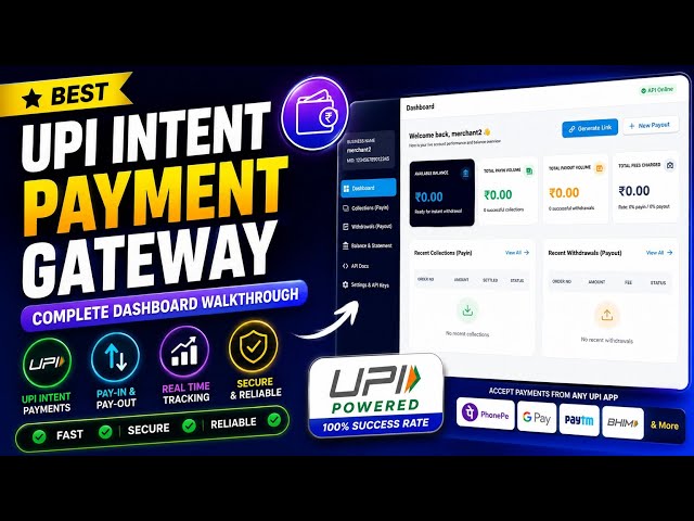 Best UPI Intent Chinese Payment Gateway 2026 | Pay-In & Pay-Out Dashboard Demo