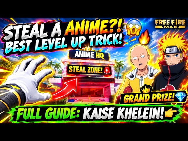 STEAL A ANIME CRAFTLAND MAP! 😱 Free Fire New Custom Map Full Guide & Level Up